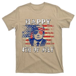 Funny Trump Shirts Happy 4th Of July American Flag T-Shirt