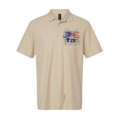 Funny Trump Shirts Happy 4th Of July American Flag Softstyle Adult Sport Polo