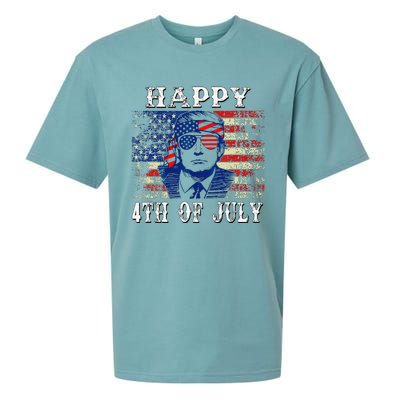 Funny Trump Shirts Happy 4th Of July American Flag Sueded Cloud Jersey T-Shirt