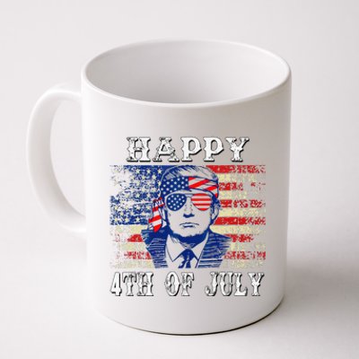 Funny Trump Shirts Happy 4th Of July American Flag Coffee Mug