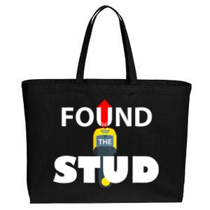 FOUND THE STUD FUNNY Cotton Canvas Jumbo Tote