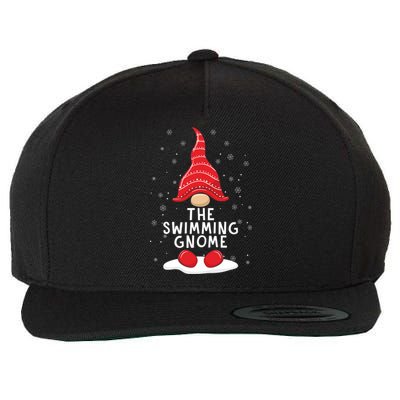 Funny The Swimming Gnome Christmas Pajamas Xmas Holiday Great Gift Wool Snapback Cap