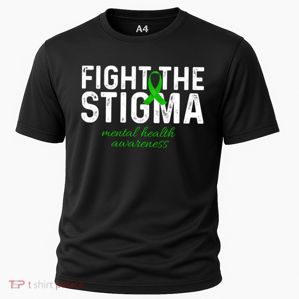 Fight The Stigma Mental Health Awareness Messy Bun Ribbon Performance Shirt