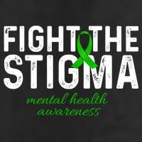 Fight The Stigma Mental Health Awareness Messy Bun Ribbon Adult Drive Performance Visor