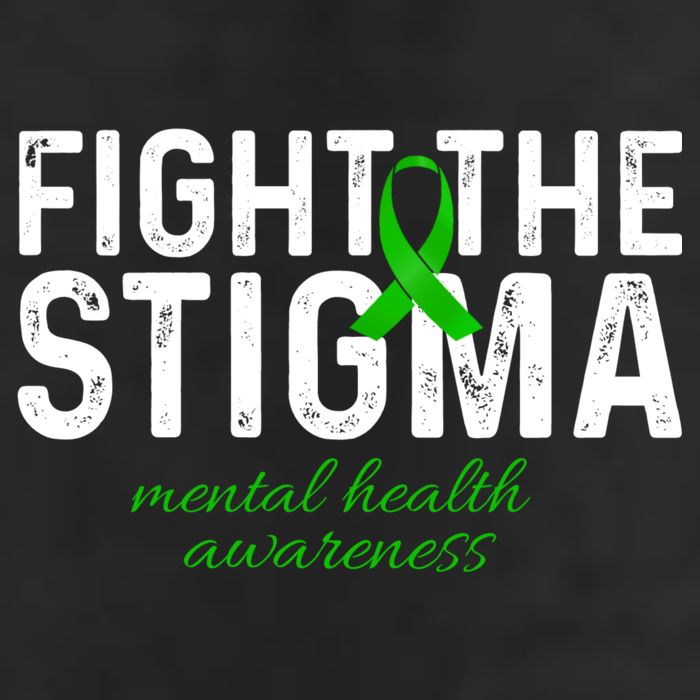 Fight The Stigma Mental Health Awareness Messy Bun Ribbon Adult Drive Performance Visor