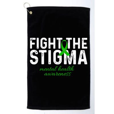 Fight The Stigma Mental Health Awareness Messy Bun Ribbon Golf Towel