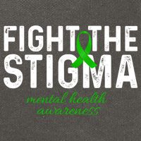 Fight The Stigma Mental Health Awareness Messy Bun Ribbon Cotton Canvas Backpack