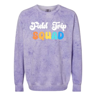 Field Trip Squad Leopard Field Day Games Kindergarten Long Sleeve Colorblast Crewneck Sweatshirt