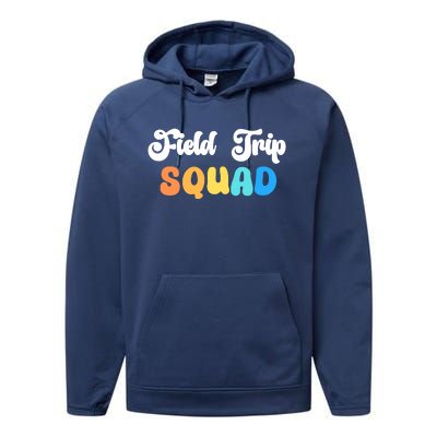 Field Trip Squad Leopard Field Day Games Kindergarten Long Sleeve Performance Fleece Hoodie