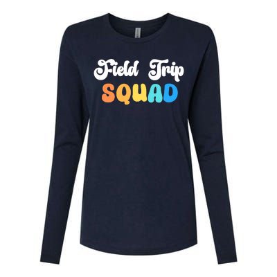 Field Trip Squad Leopard Field Day Games Kindergarten Long Sleeve Womens Cotton Relaxed Long Sleeve T-Shirt