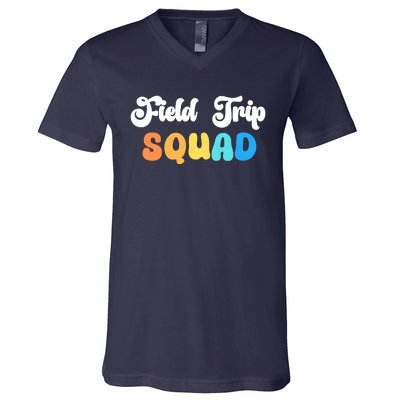 Field Trip Squad Leopard Field Day Games Kindergarten Long Sleeve V-Neck T-Shirt