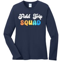 Field Trip Squad Leopard Field Day Games Kindergarten Long Sleeve Ladies Long Sleeve Shirt