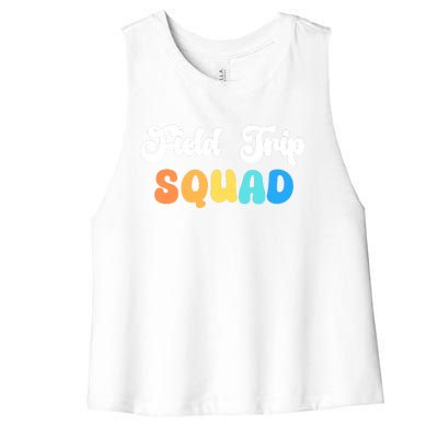 Field Trip Squad Leopard Field Day Games Kindergarten Long Sleeve Women's Racerback Cropped Tank