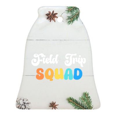 Field Trip Squad Leopard Field Day Games Kindergarten Long Sleeve Ceramic Bell Ornament