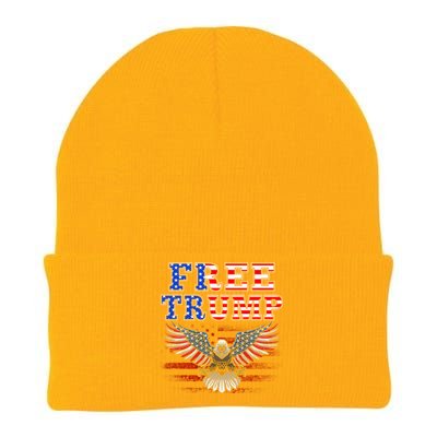 Free Trump Supporters Pro Trump 2024 Take Our Nation Back Republican Knit Cap Winter Beanie