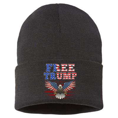 Free Trump Supporters Pro Trump 2024 Take Our Nation Back Republican Sustainable Knit Beanie