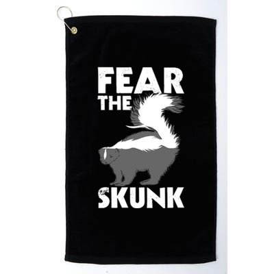 Fear The Skunk Zoologist Zookeeper Wildlife Animal Lover Platinum Collection Golf Towel