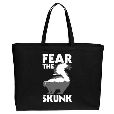 Fear The Skunk Zoologist Zookeeper Wildlife Animal Lover Cotton Canvas Jumbo Tote