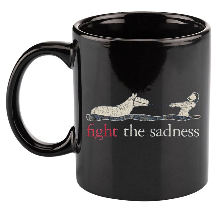 Fight The Sadness Neverending Story 11oz C Handle Ceramic Mug
