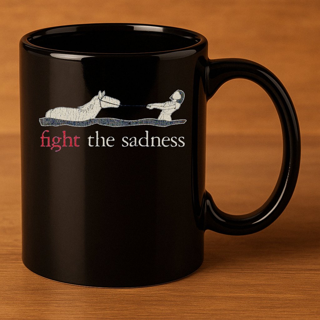 Fight The Sadness Neverending Story 11oz C Handle Ceramic Mug
