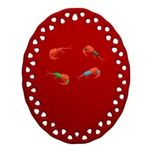 Fish Tank Shrimp Aquascaper Fish Lover Funny Gift Ceramic Oval Ornament