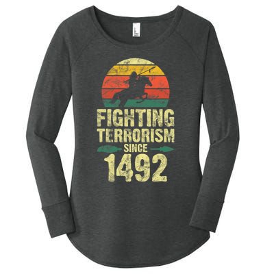 Fighting Terrorism Since 1492 Native American Indian Women's Perfect Tri Tunic Long Sleeve Shirt