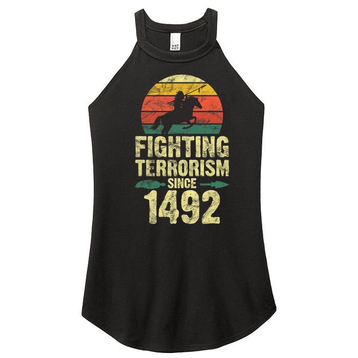 Fighting Terrorism Since 1492 Native American Indian Women's Perfect Tri Rocker Tank