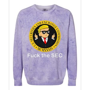 Fuck The Sec Mcmxxxiv Us Securities And Exchange Commission Colorblast Crewneck Sweatshirt