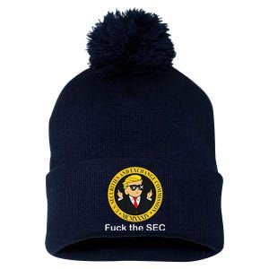 Fuck The Sec Mcmxxxiv Us Securities And Exchange Commission Pom Pom 12in Knit Beanie