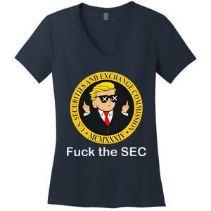 Fuck The Sec Mcmxxxiv Us Securities And Exchange Commission Women's V-Neck T-Shirt