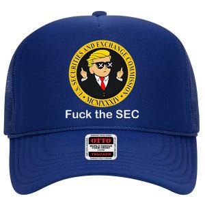 Fuck The Sec Mcmxxxiv Us Securities And Exchange Commission High Crown Mesh Back Trucker Hat