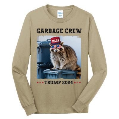 Funny Trump’S Supporters Are Garbage Joe Biden Garbage Crew Gift Tall Long Sleeve T-Shirt