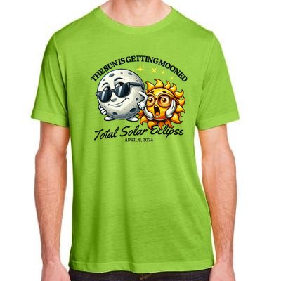 Funny The Sun Is Getting Mooned Total Solar Eclipse April 08 2024 Adult ChromaSoft Performance T-Shirt