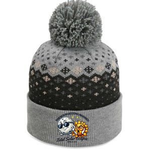 Funny The Sun Is Getting Mooned Total Solar Eclipse April 08 2024 The Baniff Cuffed Pom Beanie