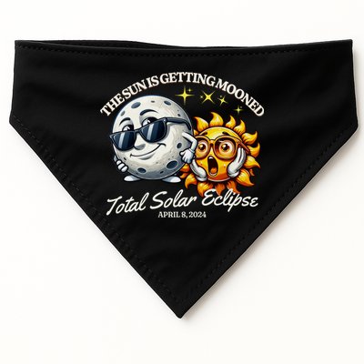 Funny The Sun Is Getting Mooned Total Solar Eclipse April 08 2024 USA-Made Doggie Bandana
