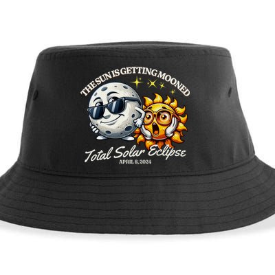 Funny The Sun Is Getting Mooned Total Solar Eclipse April 08 2024 Sustainable Bucket Hat
