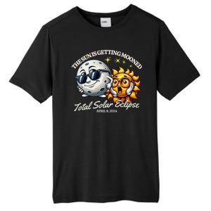 Funny The Sun Is Getting Mooned Total Solar Eclipse April 08 2024 Tall Fusion ChromaSoft Performance T-Shirt