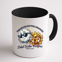 Funny The Sun Is Getting Mooned Total Solar Eclipse April 08 2024 Coffee Mug