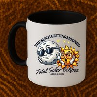 Funny The Sun Is Getting Mooned Total Solar Eclipse April 08 2024 Coffee Mug