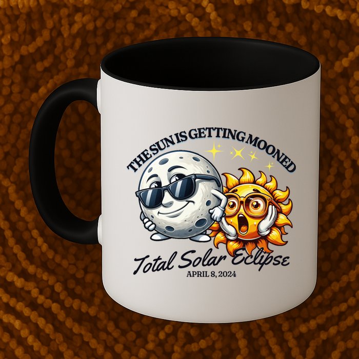 Funny The Sun Is Getting Mooned Total Solar Eclipse April 08 2024 Coffee Mug