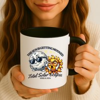 Funny The Sun Is Getting Mooned Total Solar Eclipse April 08 2024 Coffee Mug