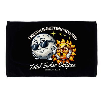 Funny The Sun Is Getting Mooned Total Solar Eclipse April 08 2024 Microfiber Hand Towel