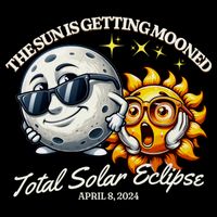 Funny The Sun Is Getting Mooned Total Solar Eclipse April 08 2024 Wool Snapback Cap