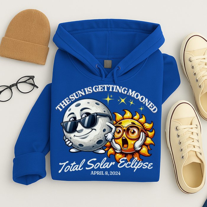 Funny The Sun Is Getting Mooned Total Solar Eclipse April 08 2024 Hoodie