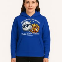Funny The Sun Is Getting Mooned Total Solar Eclipse April 08 2024 Hoodie