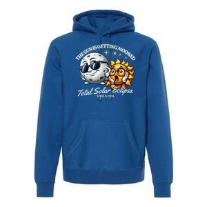 Funny The Sun Is Getting Mooned Total Solar Eclipse April 08 2024 Premium Hoodie