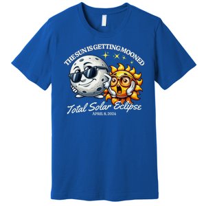 Funny The Sun Is Getting Mooned Total Solar Eclipse April 08 2024 Premium T-Shirt