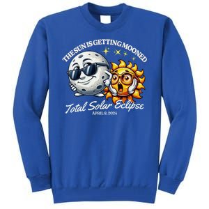 Funny The Sun Is Getting Mooned Total Solar Eclipse April 08 2024 Tall Sweatshirt