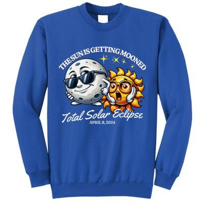 Funny The Sun Is Getting Mooned Total Solar Eclipse April 08 2024 Tall Sweatshirt
