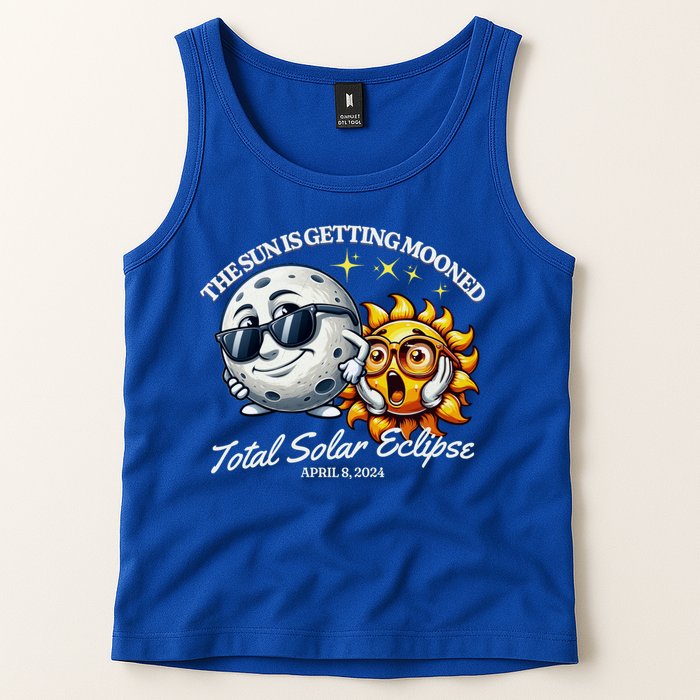 Funny The Sun Is Getting Mooned Total Solar Eclipse April 08 2024 Tank Top